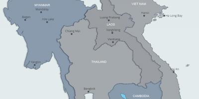 Kartta pohjois-laosissa