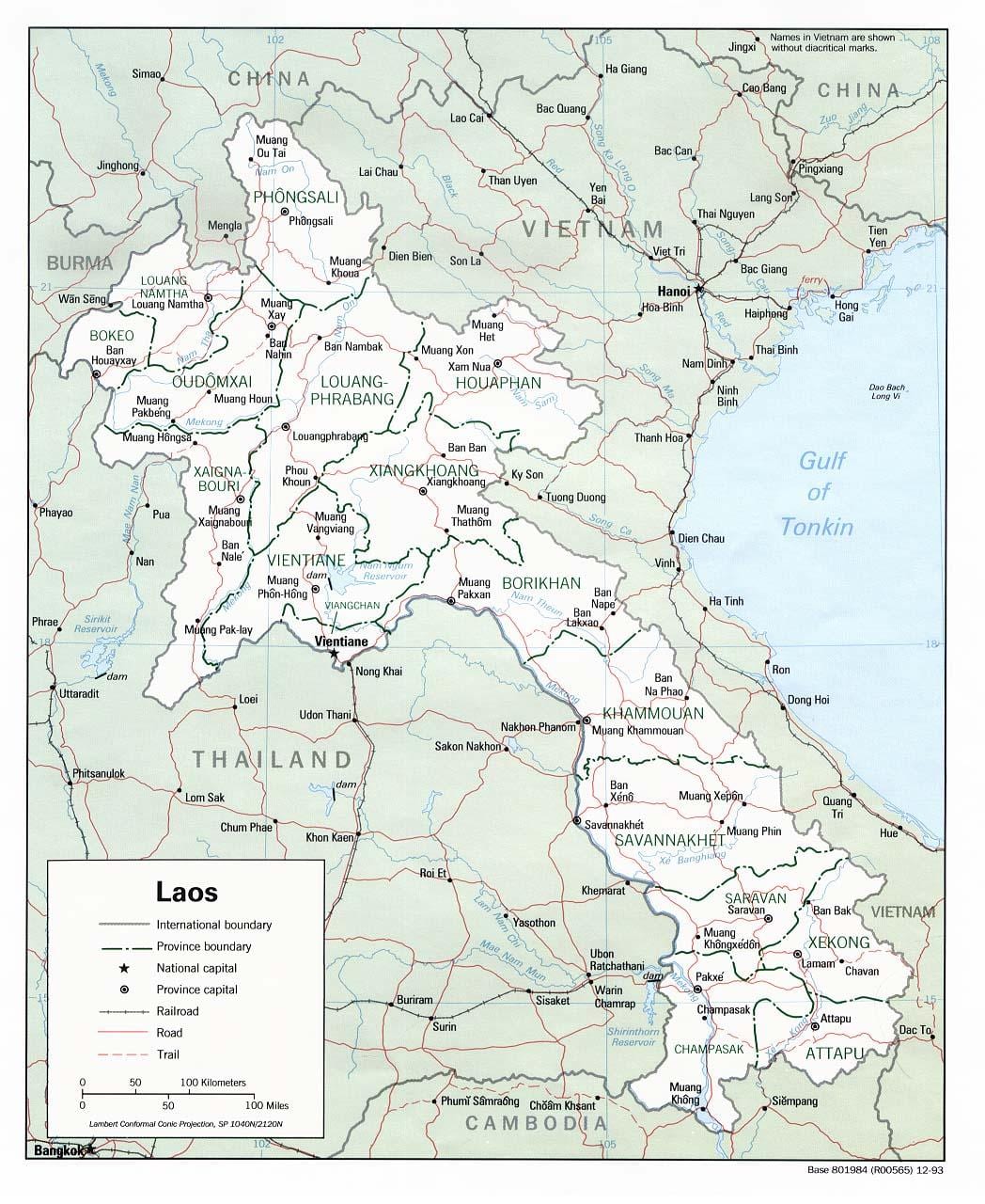 Kartta laosin matka