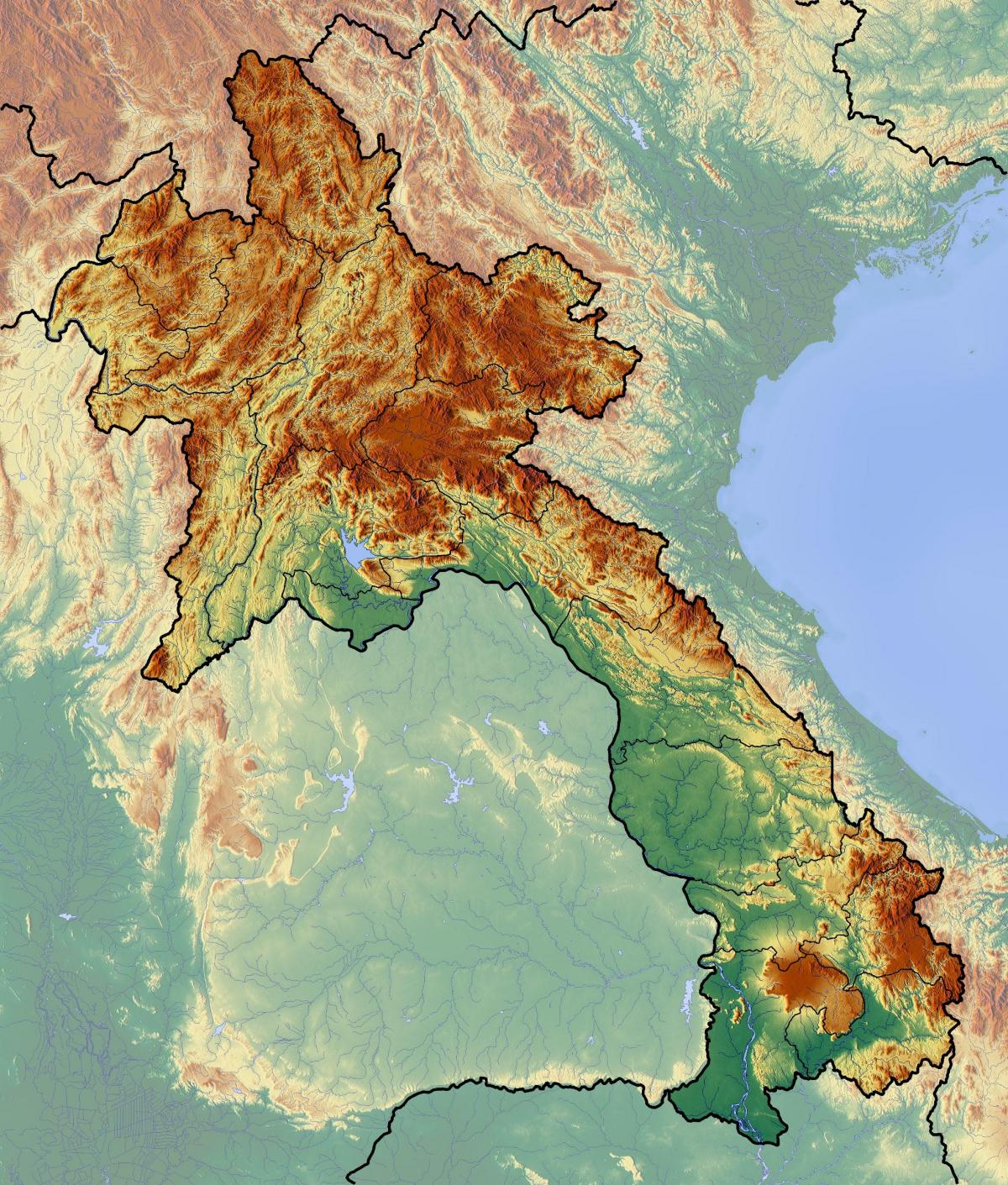 Kartta topografinen laos