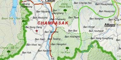 Kartta champasak laos