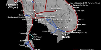 Laos rautatien kartta