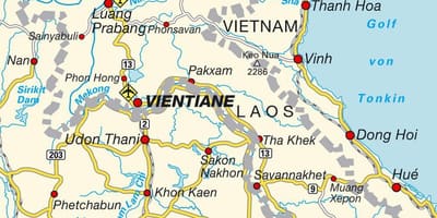 Lentokentät laos kartta