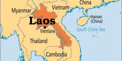 Laosin maa maailman kartta