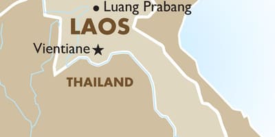 Kartta pääkaupunki laos 