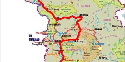 Kartta savannakhetin laos